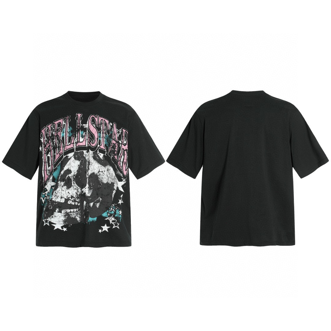 Hellstar Big Skull Print Tee Black (need one size up)