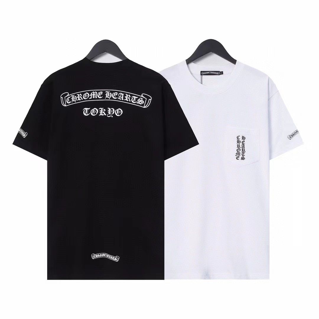 CH new style street cross letter pure cotton tees