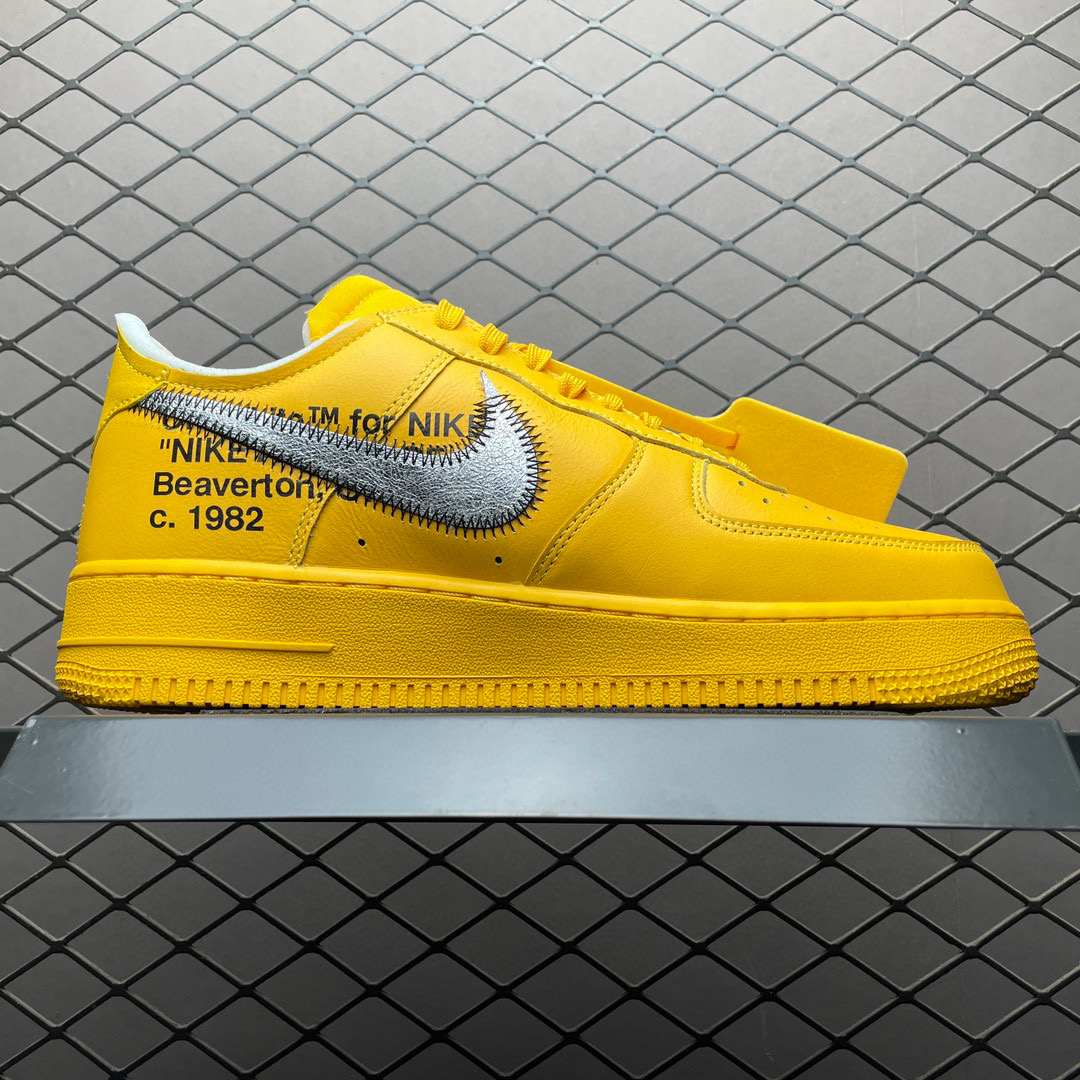 Off White & Air Force 1 Lemonade Shoes Yellow