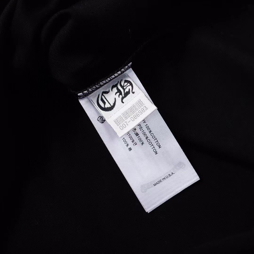 Chrome heart classic trendy black and white tees