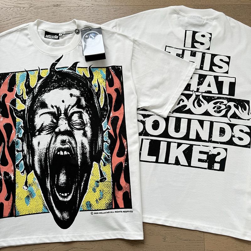 Hellstar Heaven Sounds Tee White Color