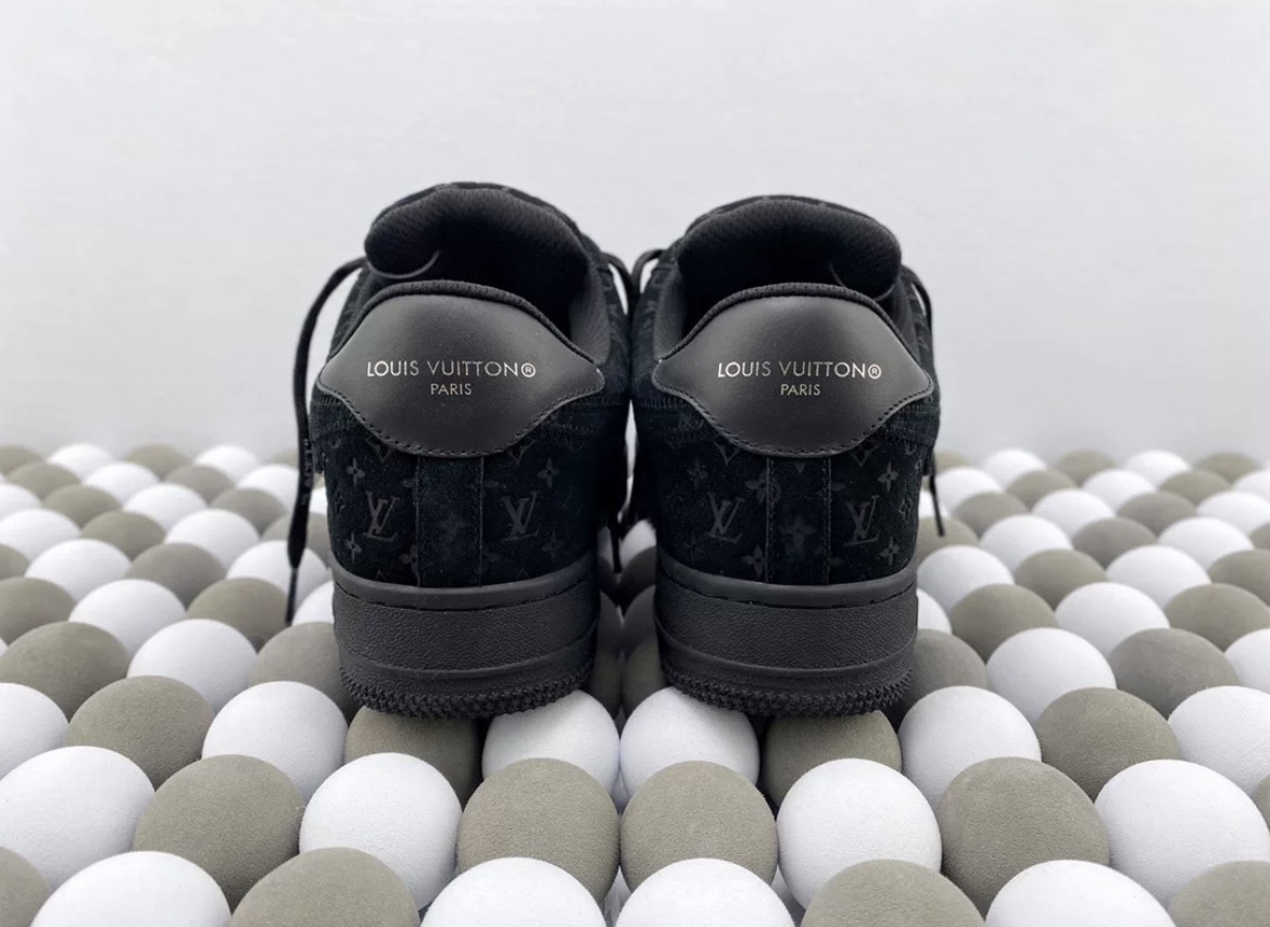 LV & Air Force 1 Black Monogram shoes