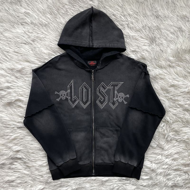 1:1 Best Quality Lost intricacy Rhinestone Zip Hoodie or Pants