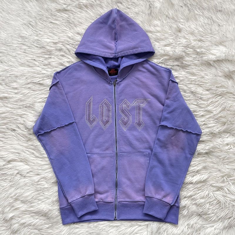 1:1 Best Quality Lost intricacy Lavender Zip Hoodie or Pants
