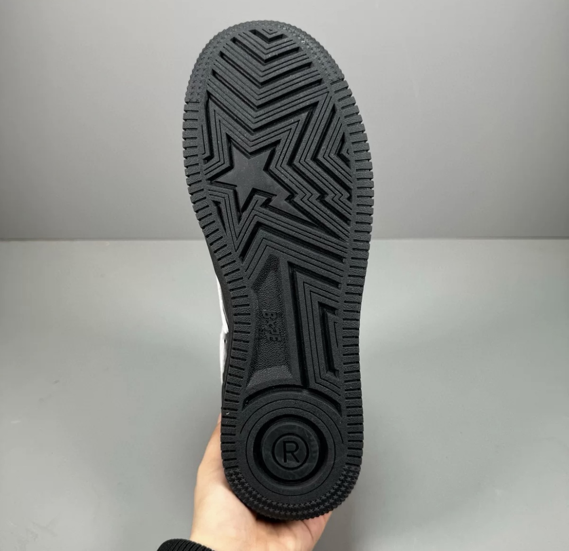 Bapesta Shoes Black with White Logo