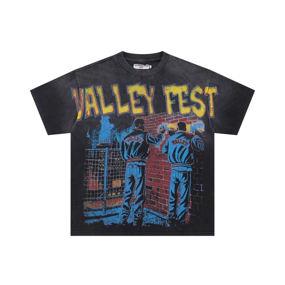 Vale Forever Graffiti on The Wall Tee Washed Black