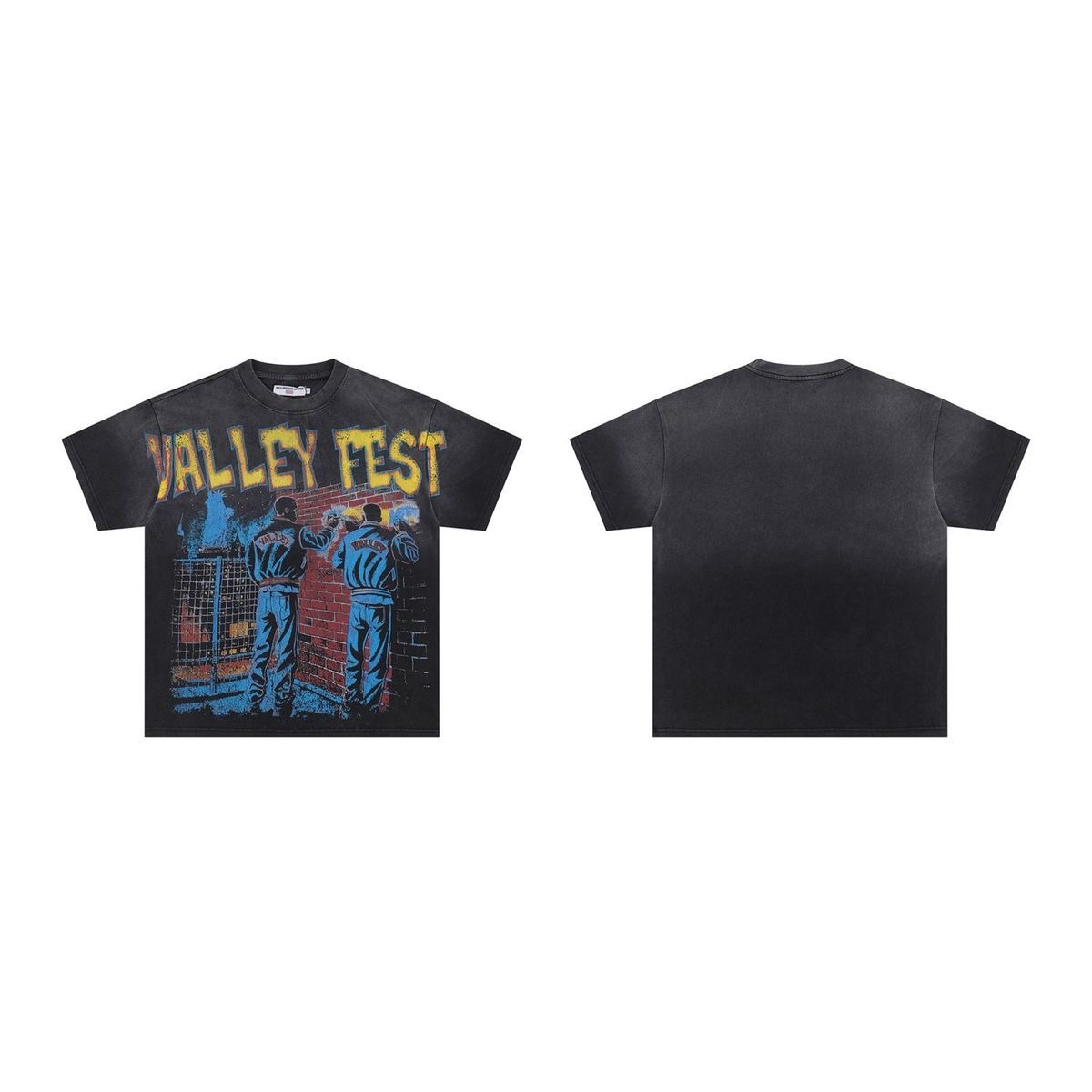 Vale Forever Graffiti on The Wall Tee Washed Black