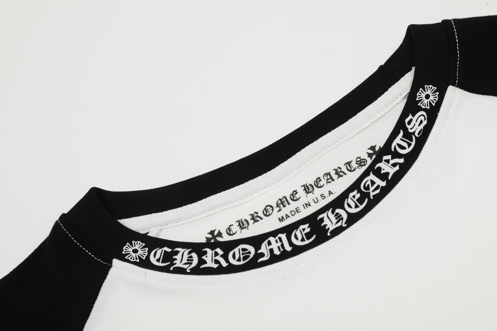 chrome hearts long sleeves Black white