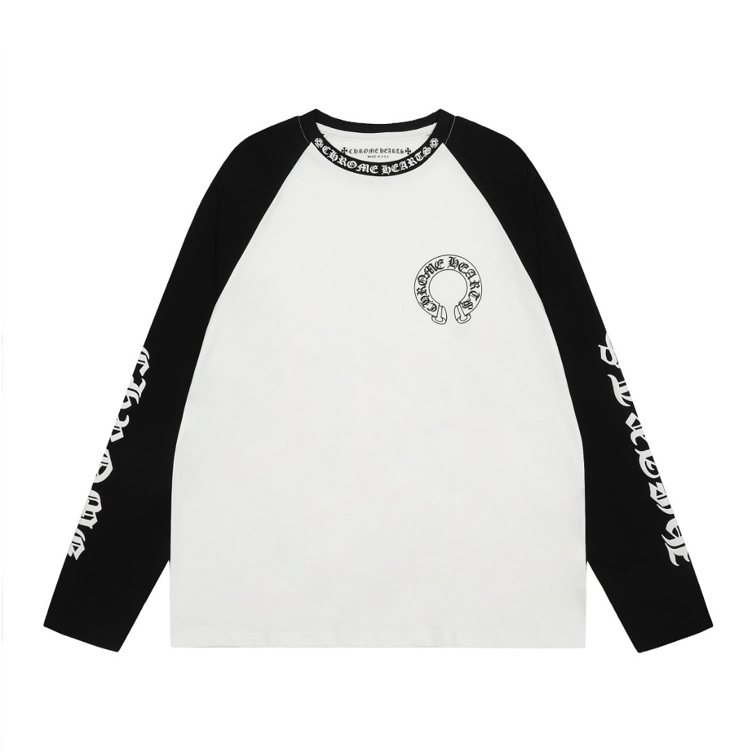 chrome hearts long sleeves Black white