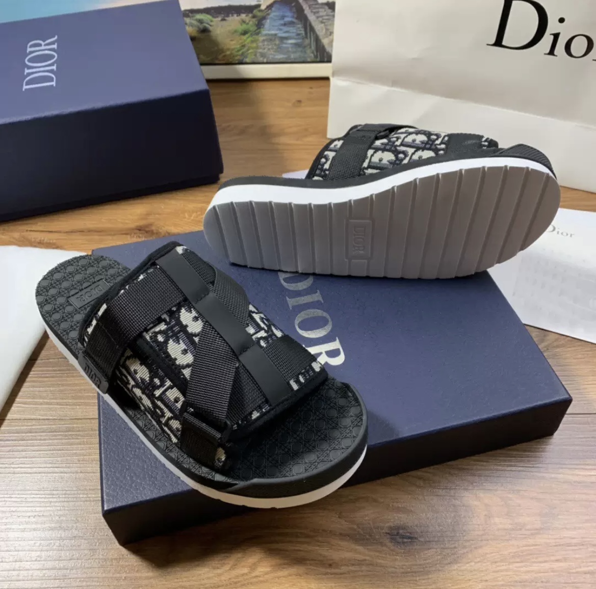 Dior Slide Full logo Classic Color Black