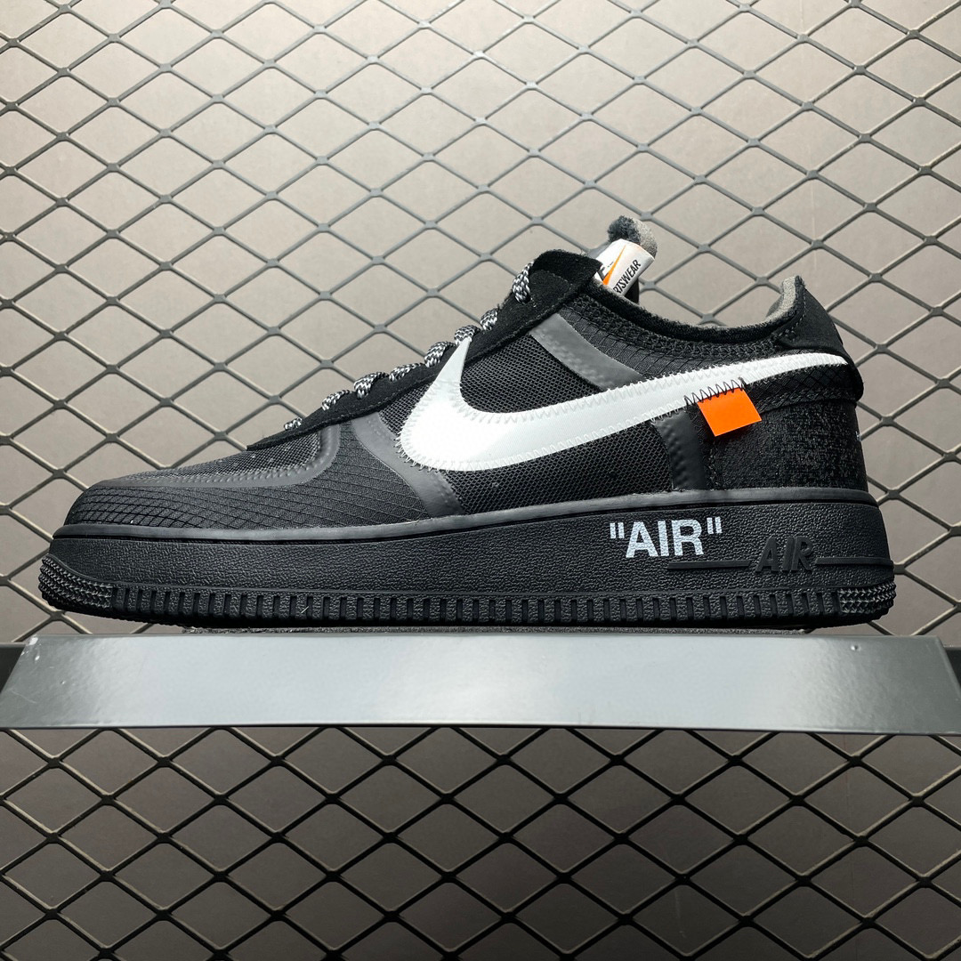 Off White NK Air Force 1 Shoes Black