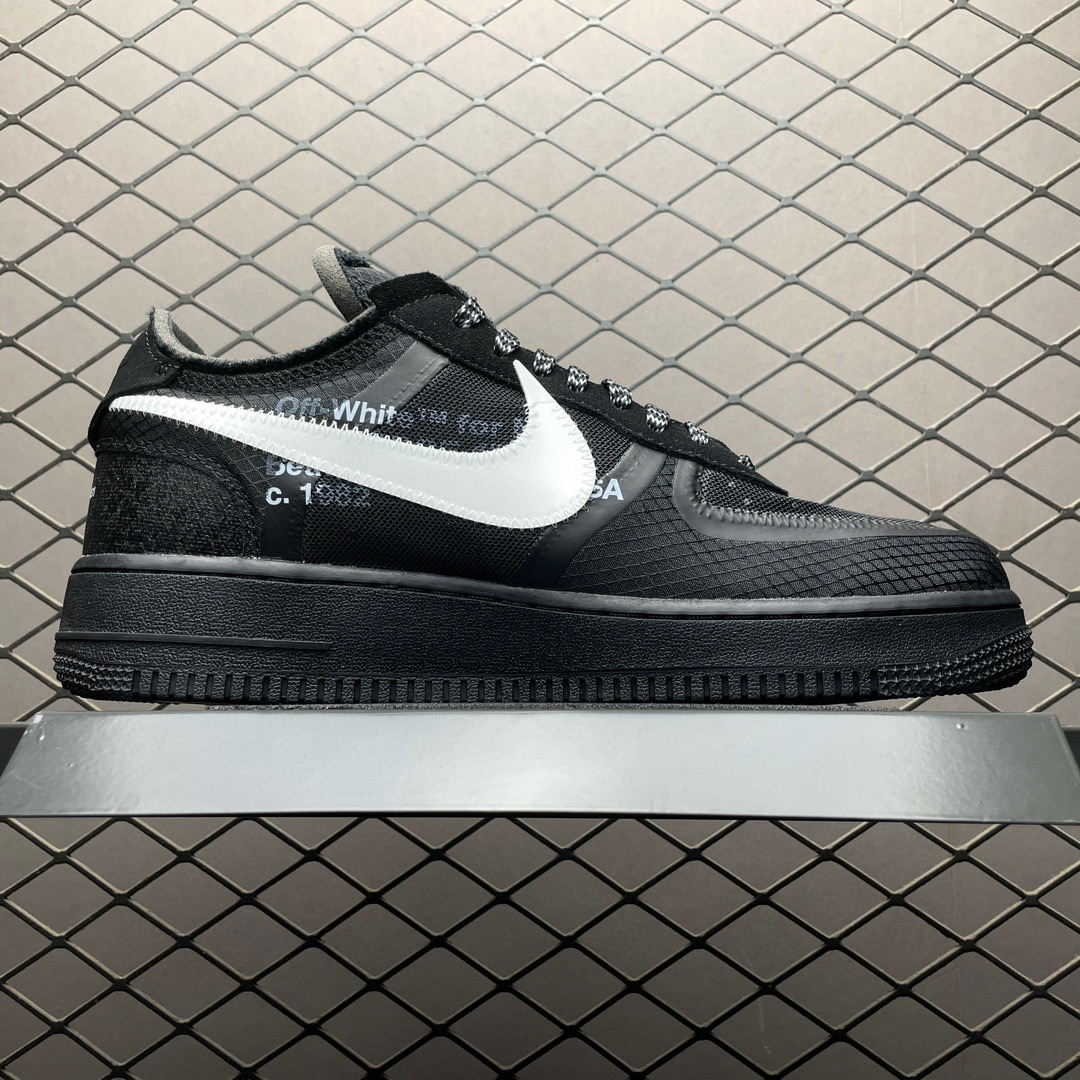 Off White NK Air Force 1 Shoes Black