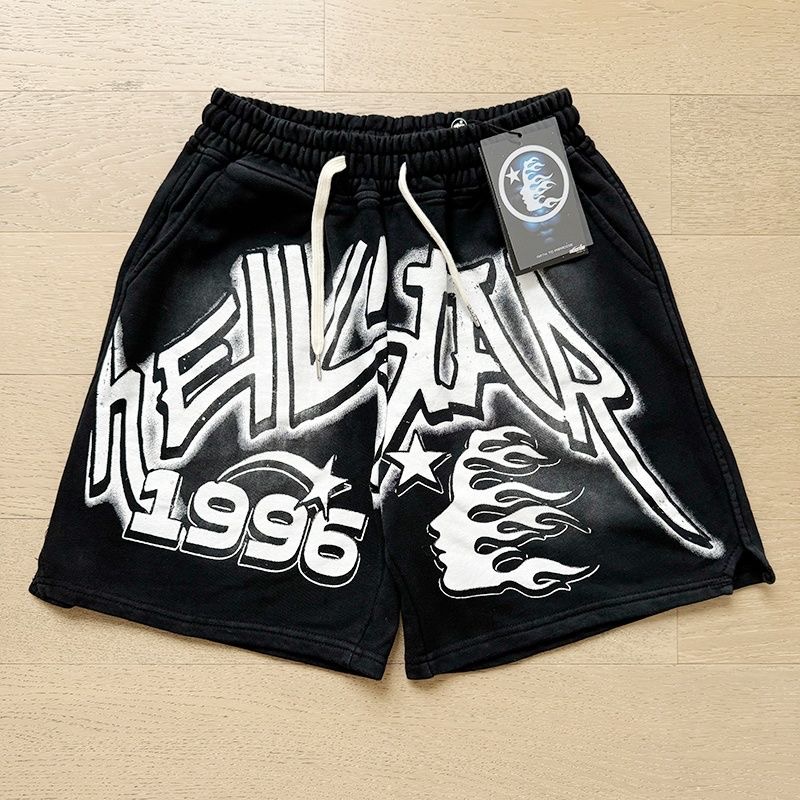 Hellstar 1996 Big Logo Letters Shorts Black