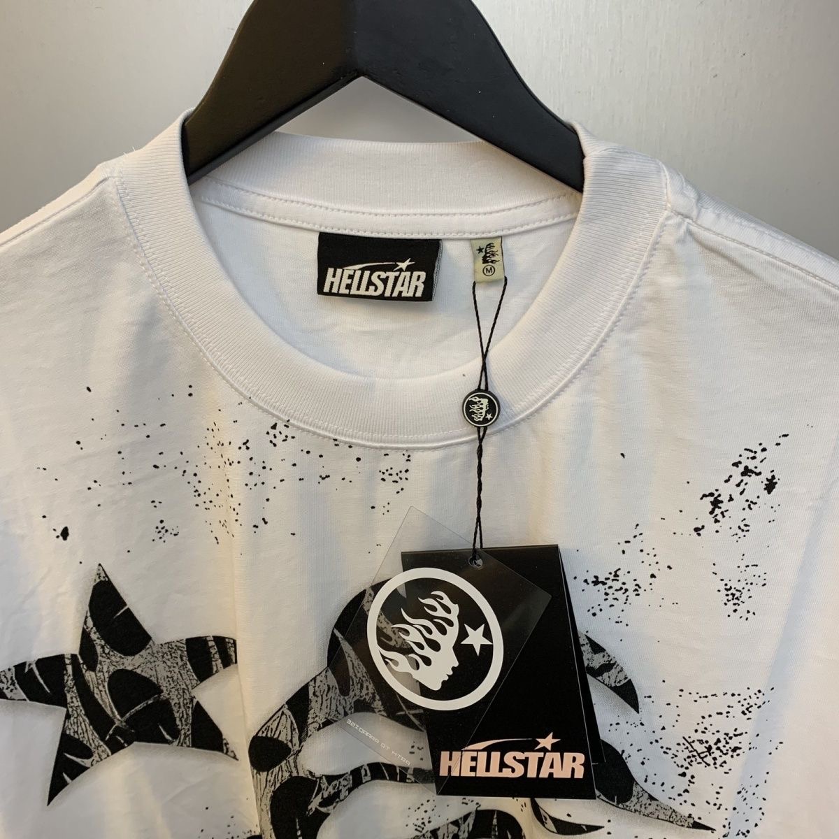hellstar studios glitterp2p  white  tee