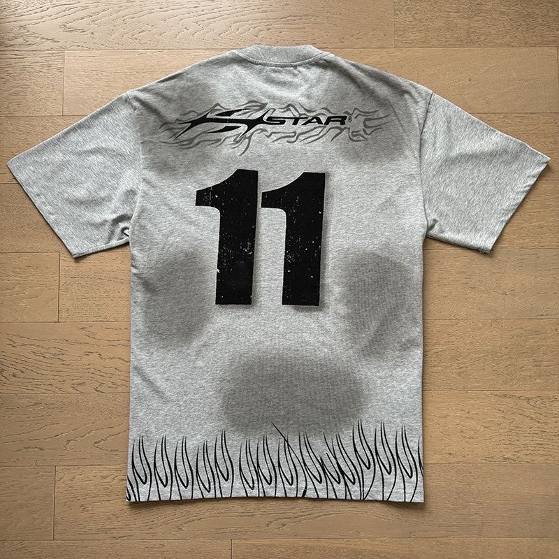 Hellstar black and grey  11 letters tees