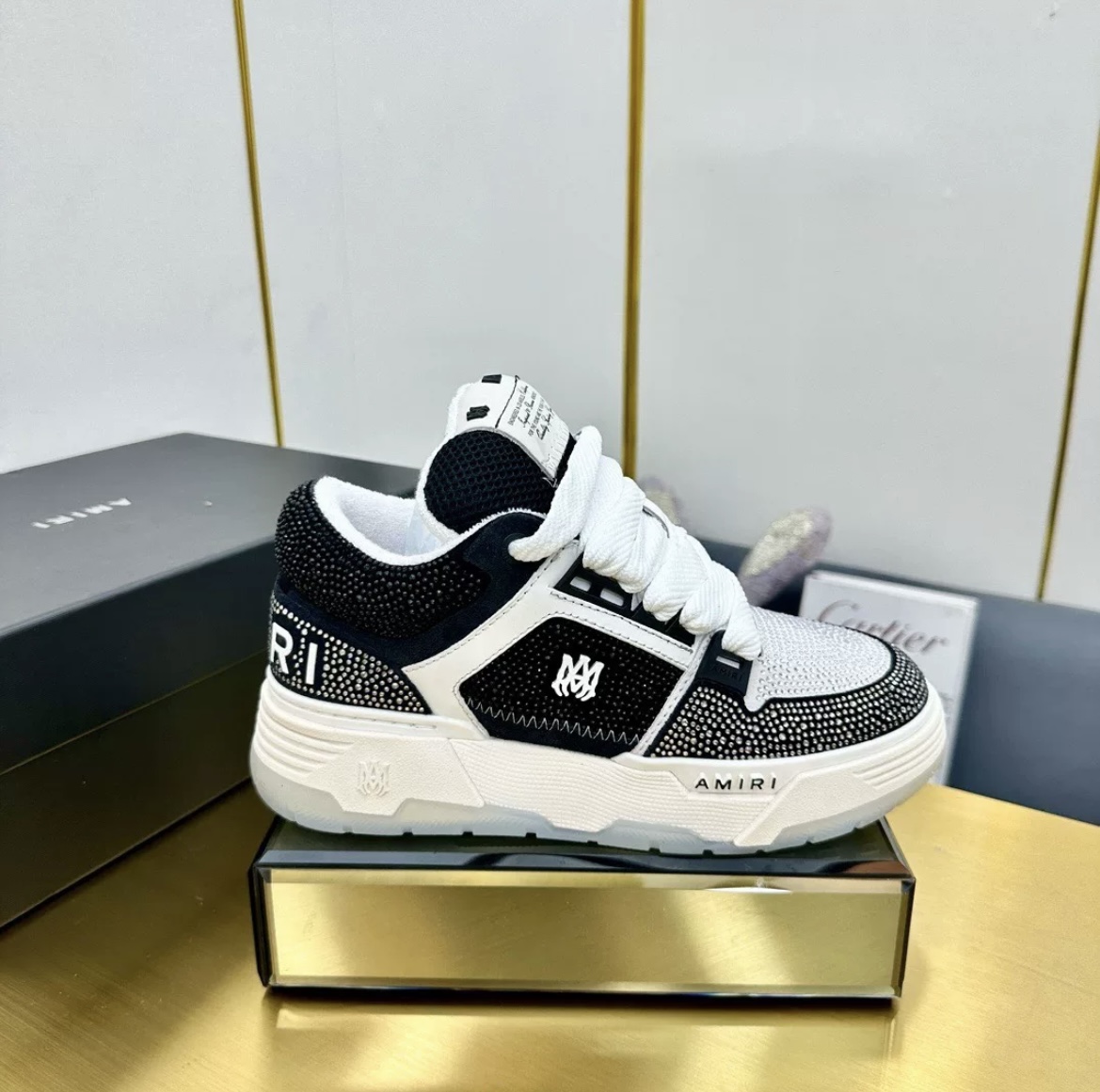 AMIRI Diamond BLack & White Shoes