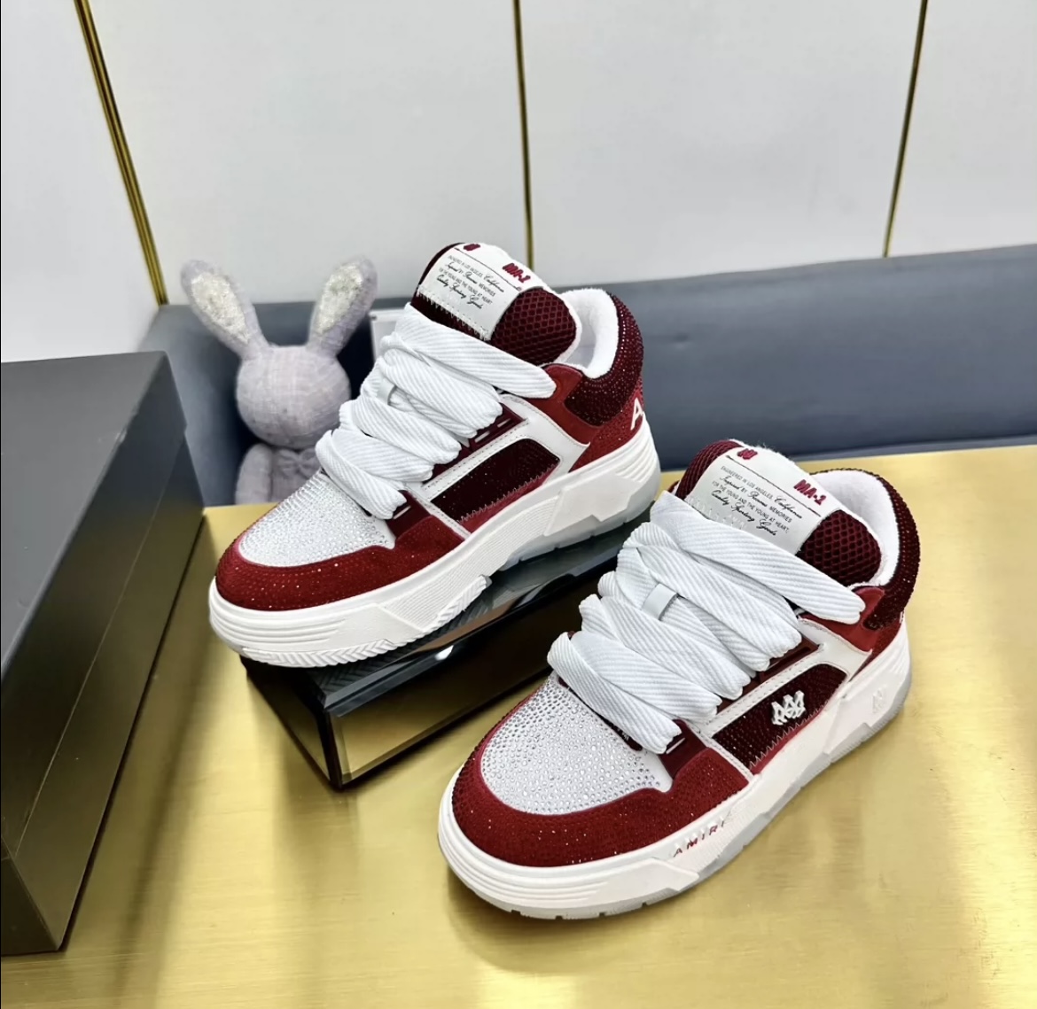 AMIRI Diamond Bread Shoes White &  Red