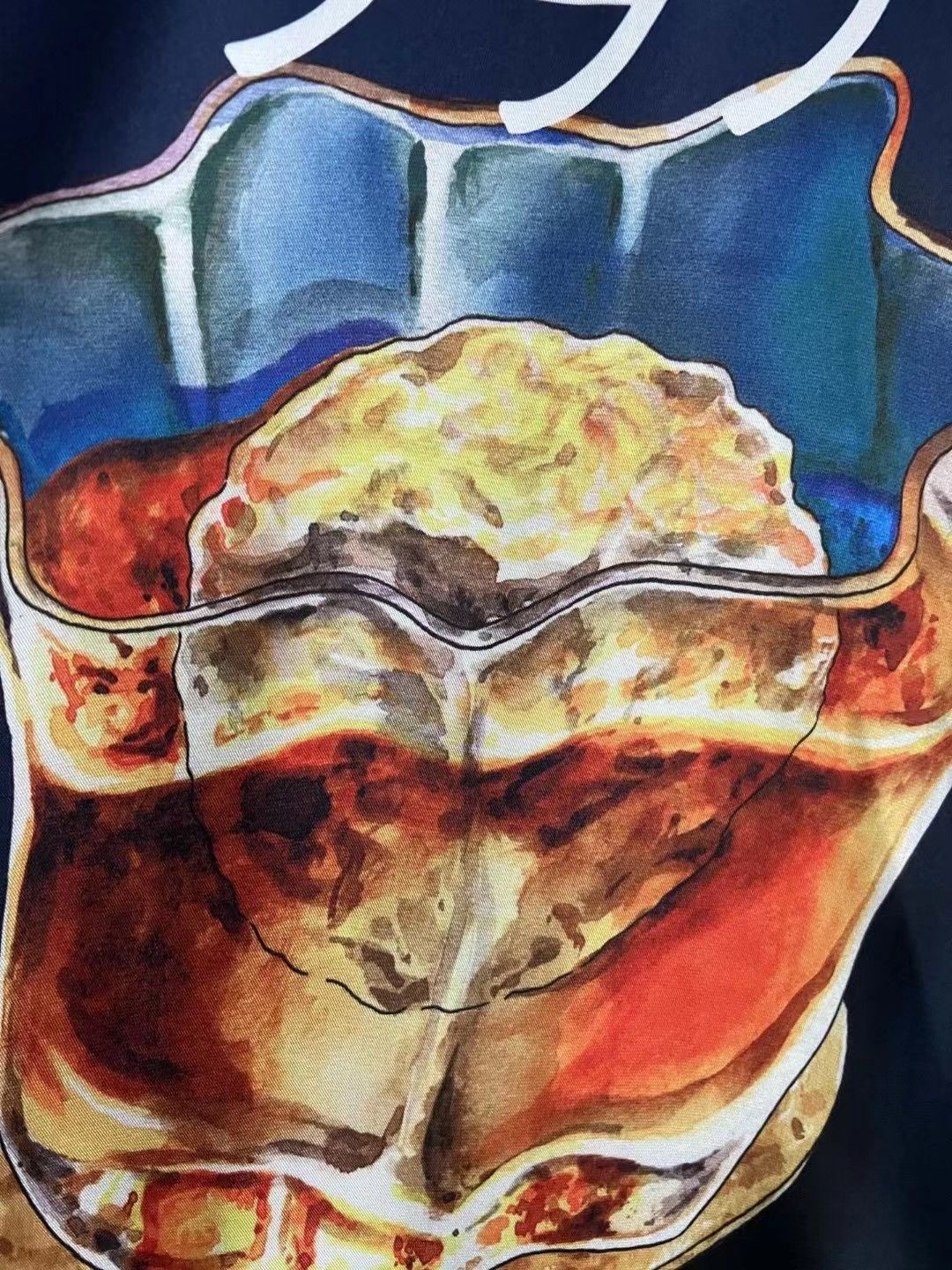 Casablanca roman column pattern printed silk t-shirt