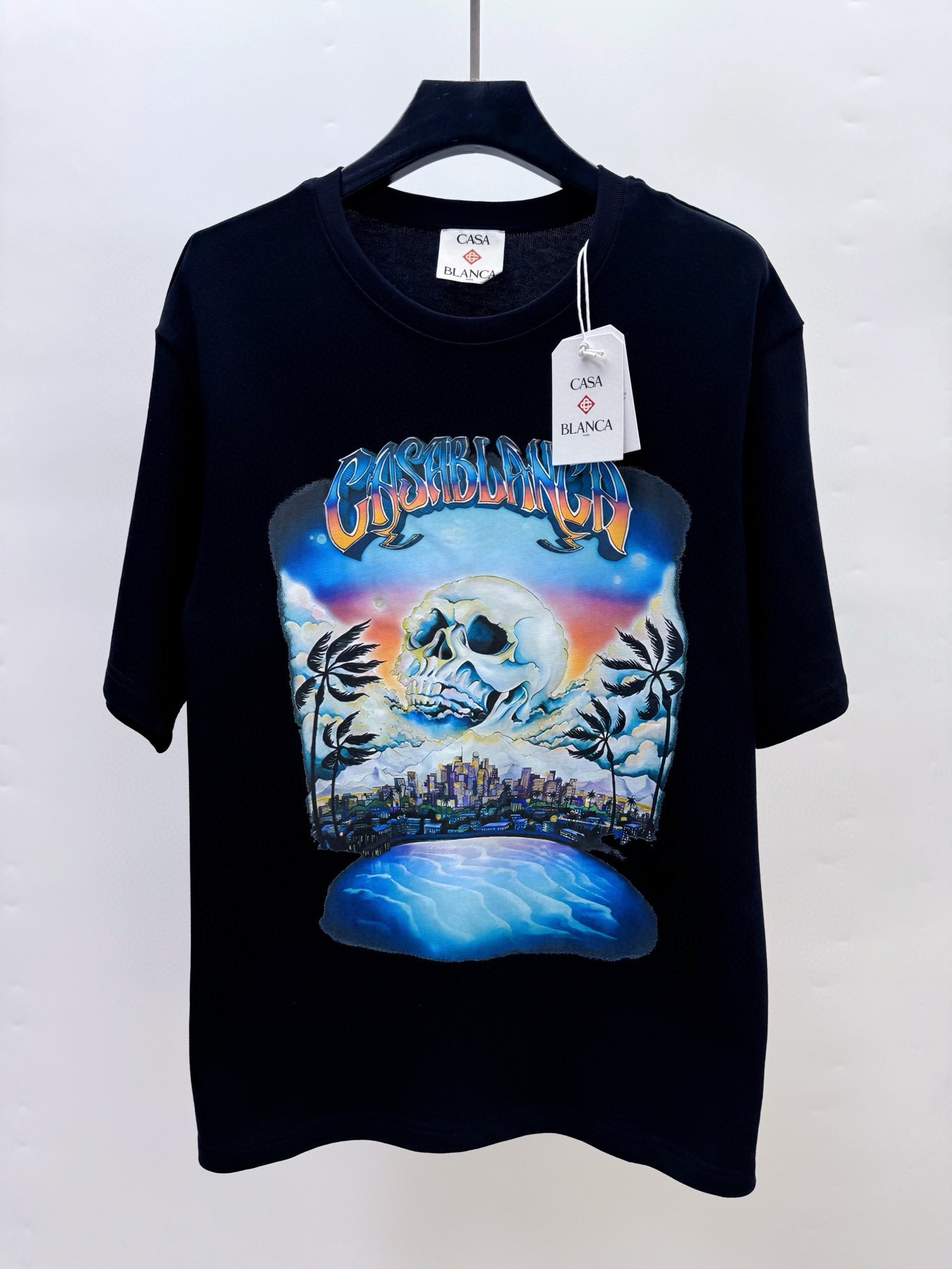 1:1 Best Quality Casablanca Citys Logo T-shirt 4 Colors