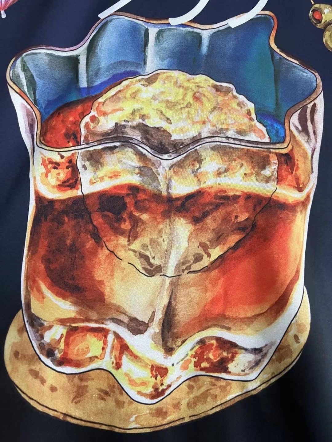 Casablanca roman column pattern printed silk t-shirt