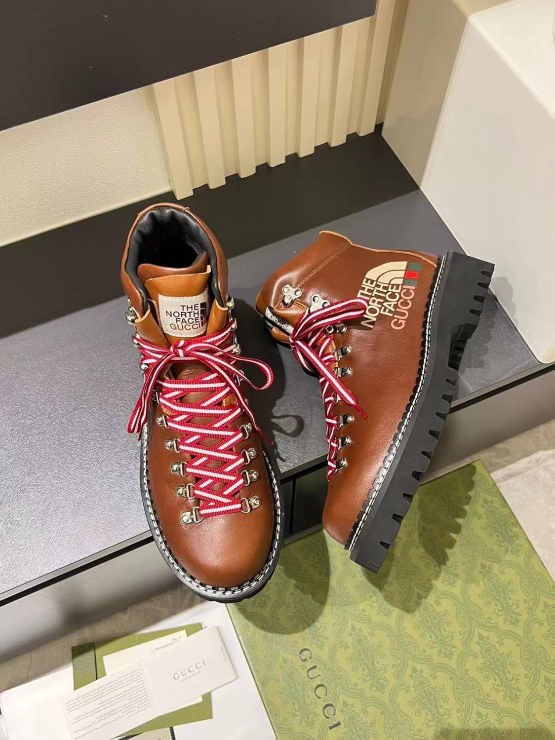 Gucci & the North Face Boost Brown Color