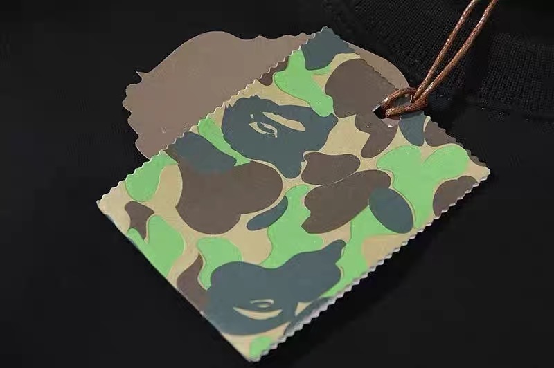 Bape black and white blue camo print tees