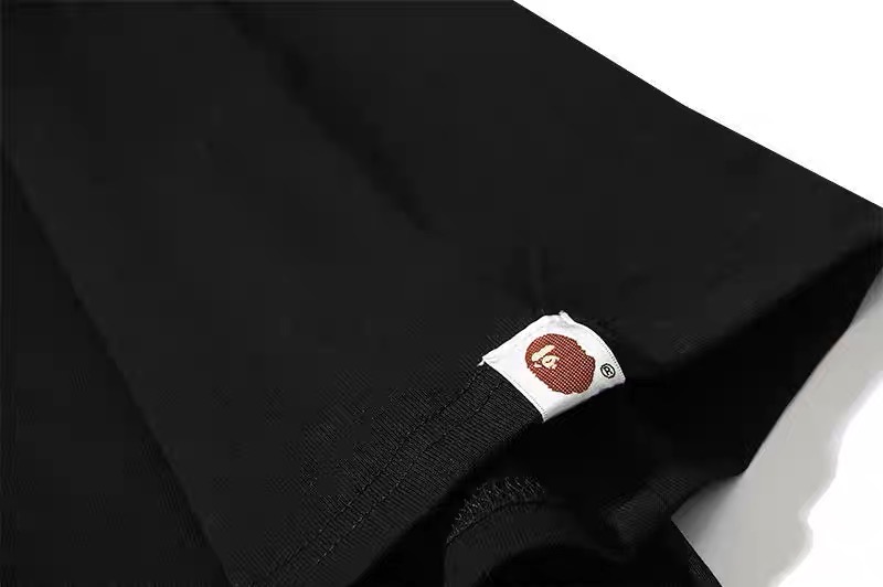 Bape black and white blue camo print tees