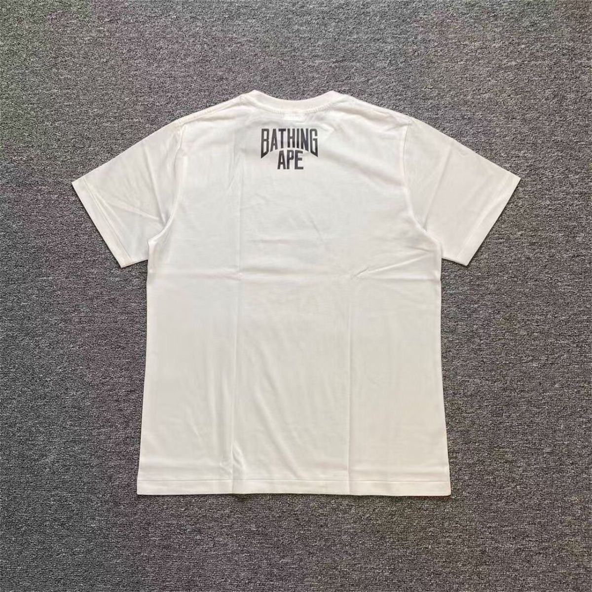 Bape black and white APE letters tees