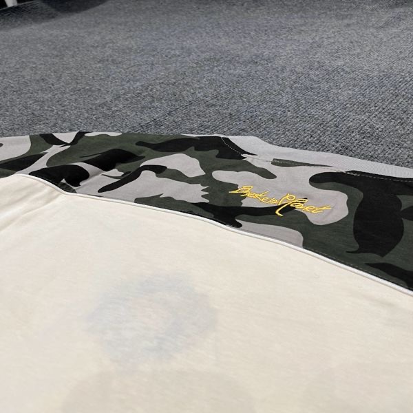 Broken planet embroidered logo camo tees