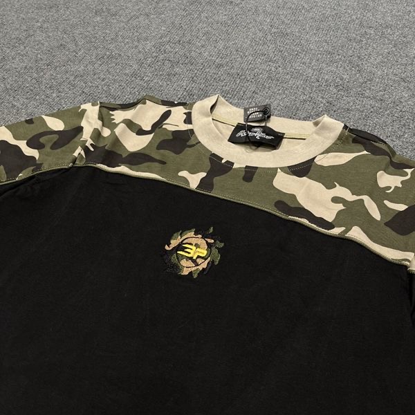 Broken planet embroidered logo camo tees