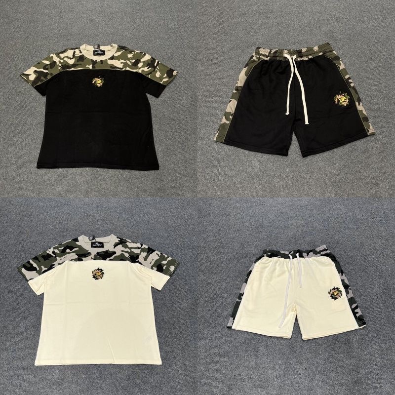 Broken planet embroidered logo camo tees