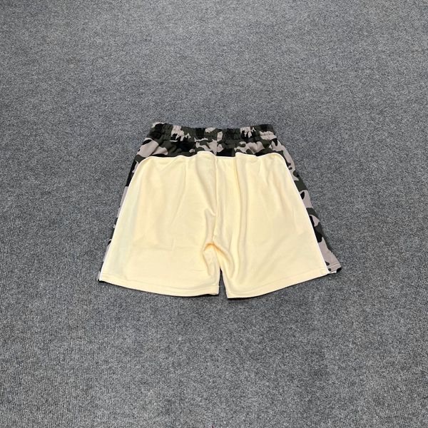 Broken planet embroidered logo camo shorts