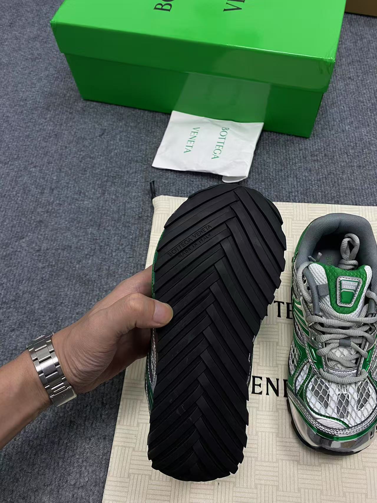 Bottega Veneta Orbit Runner Green Shoes