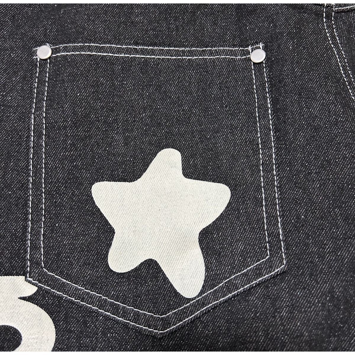 Sp5der trendy star print high street shorts