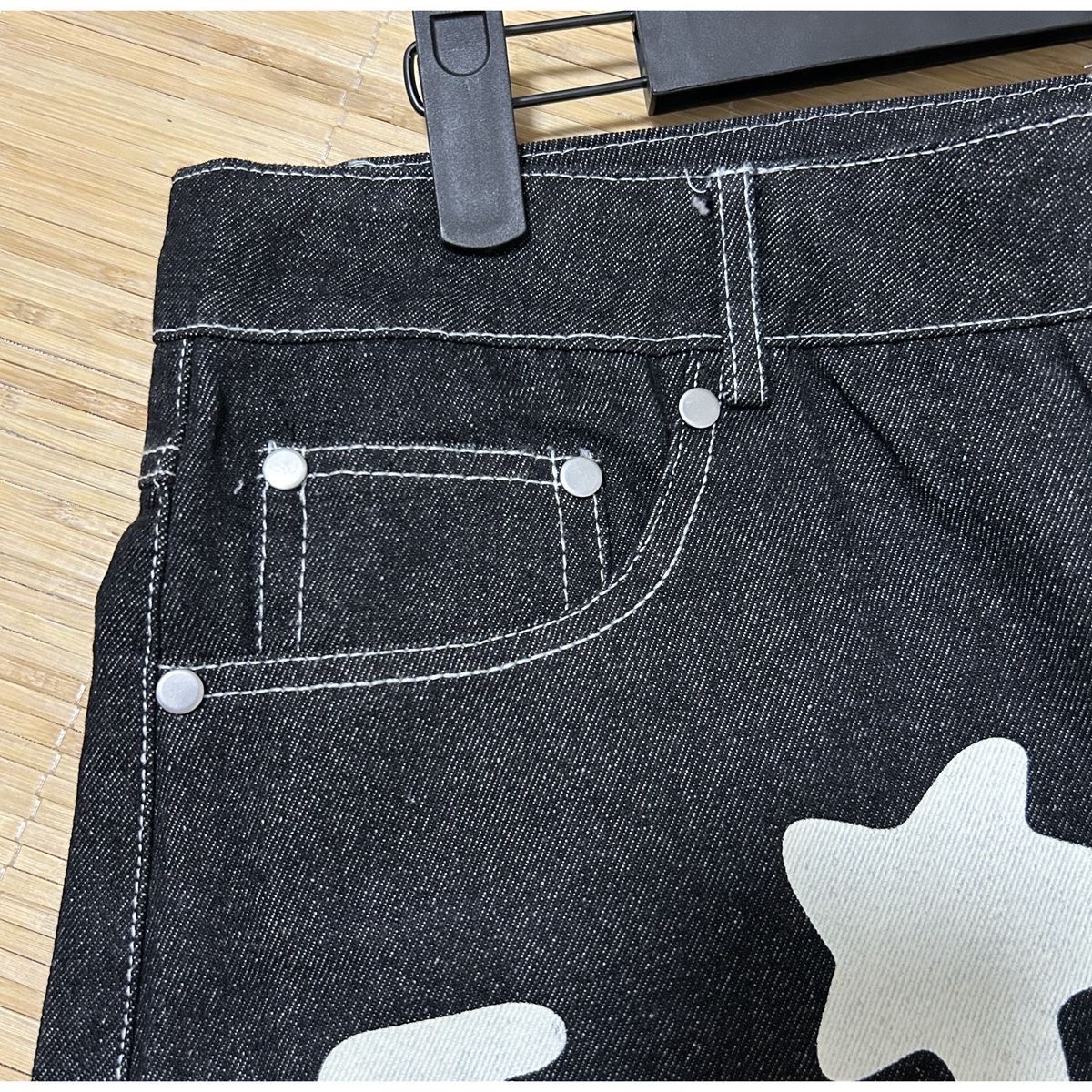 Sp5der trendy star print high street shorts