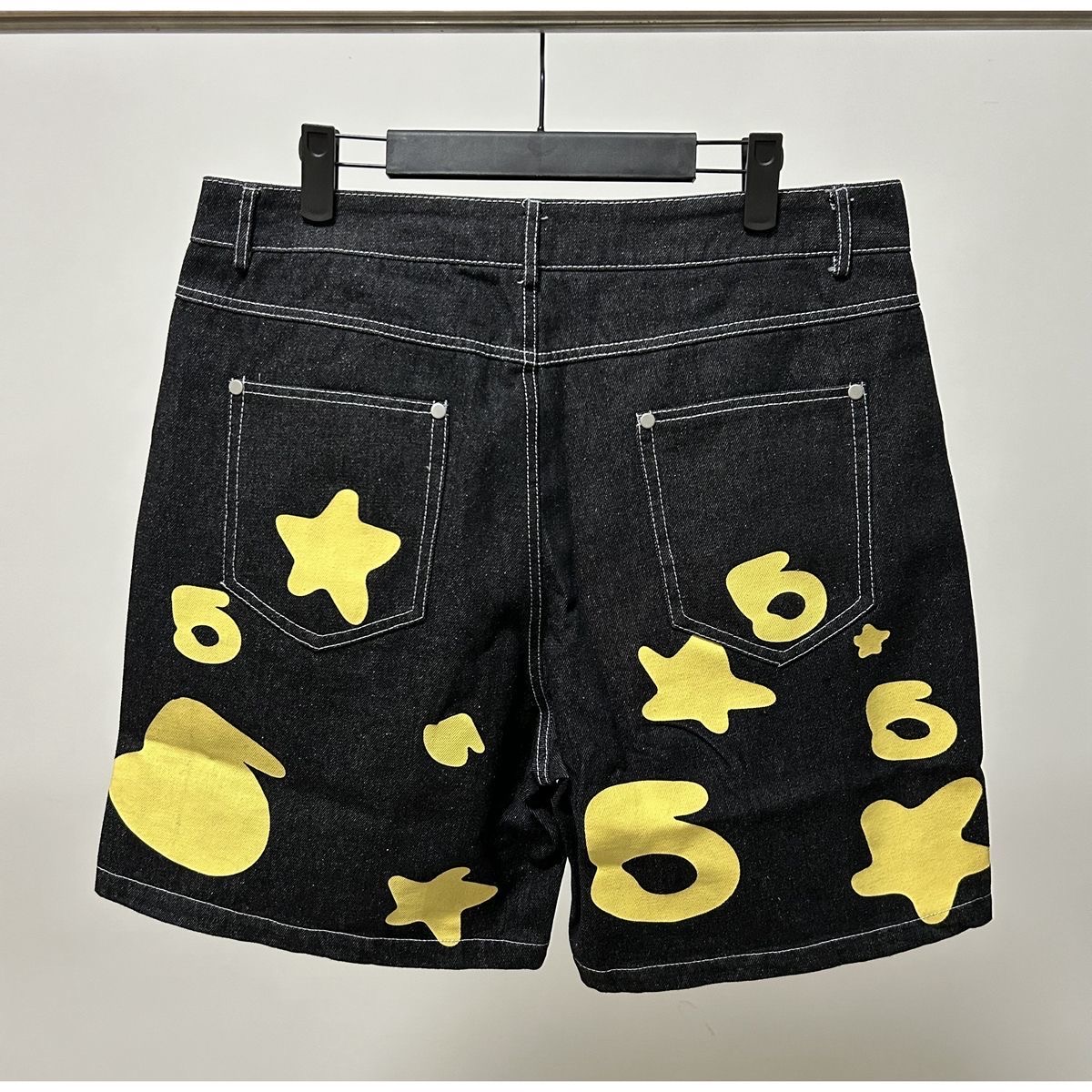 Sp5der trendy star print high street shorts