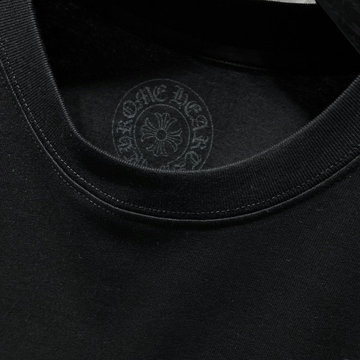 Chrome heart black and white orange logo long sleeves