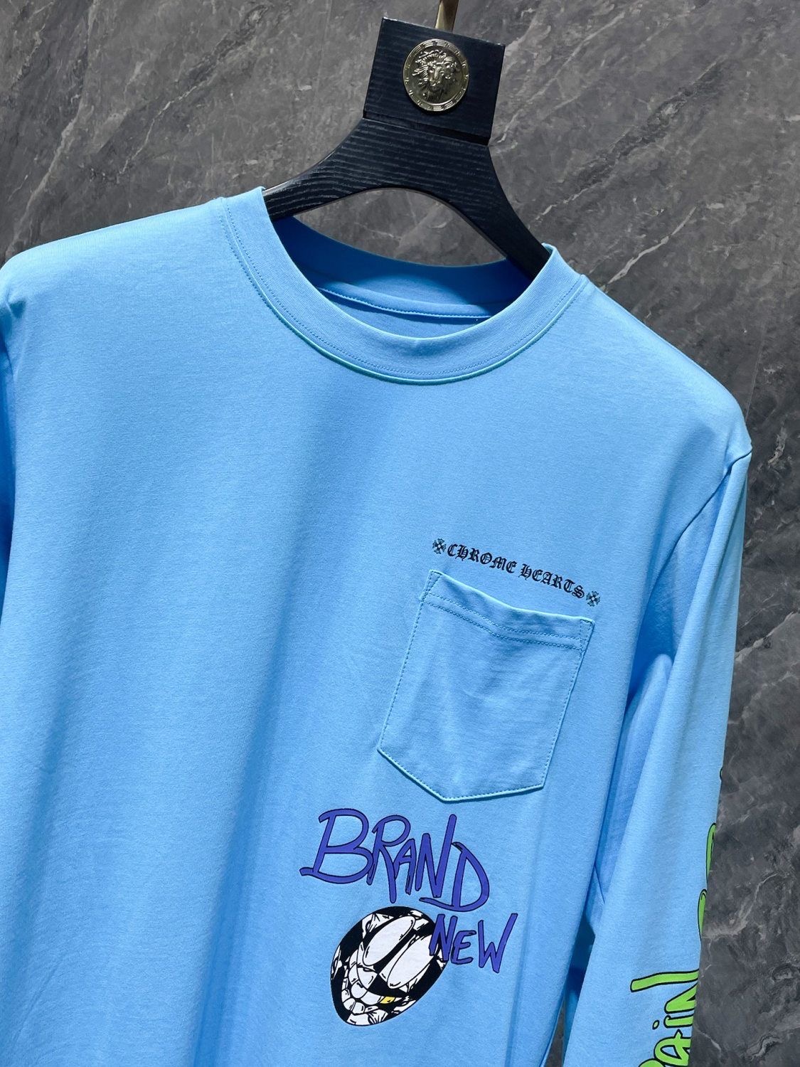 chrome heart blue matty brain new long sleeve