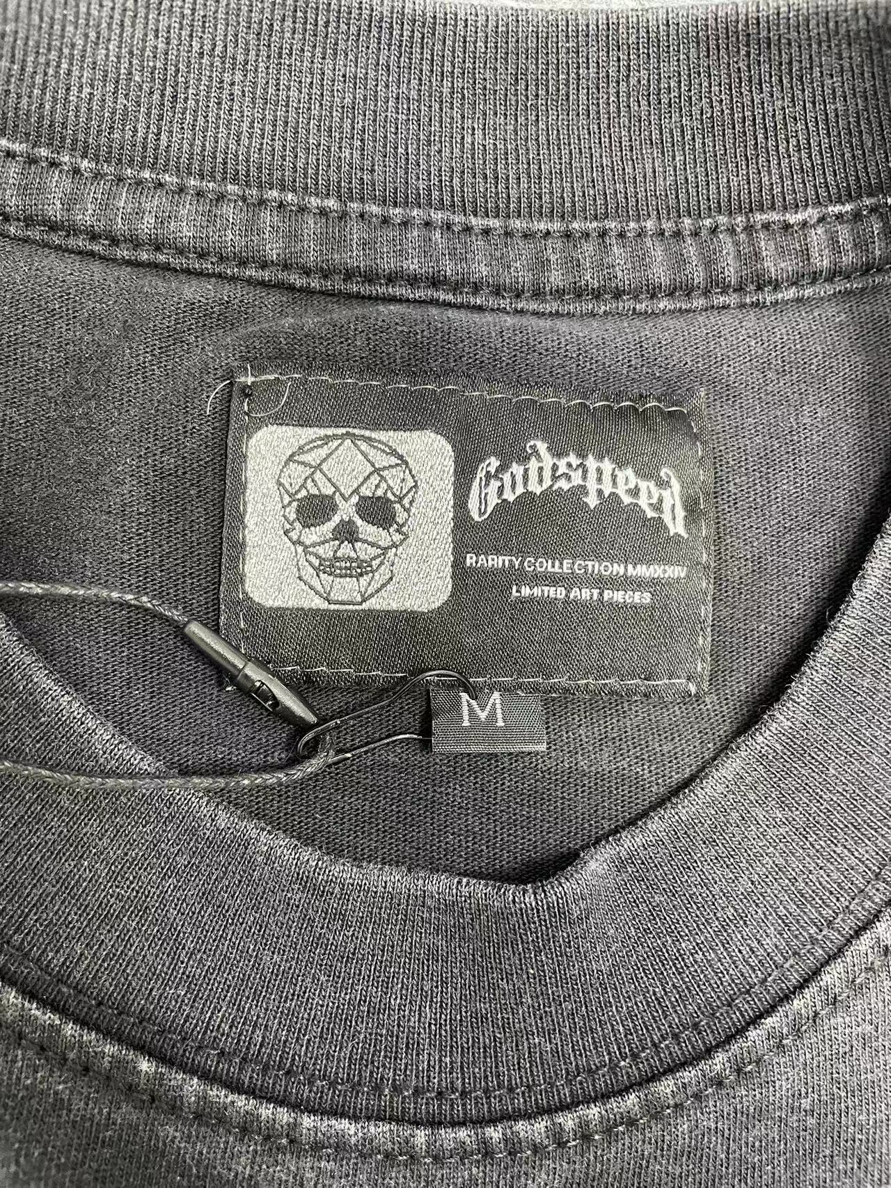 Godspeed black and green skull logo tee