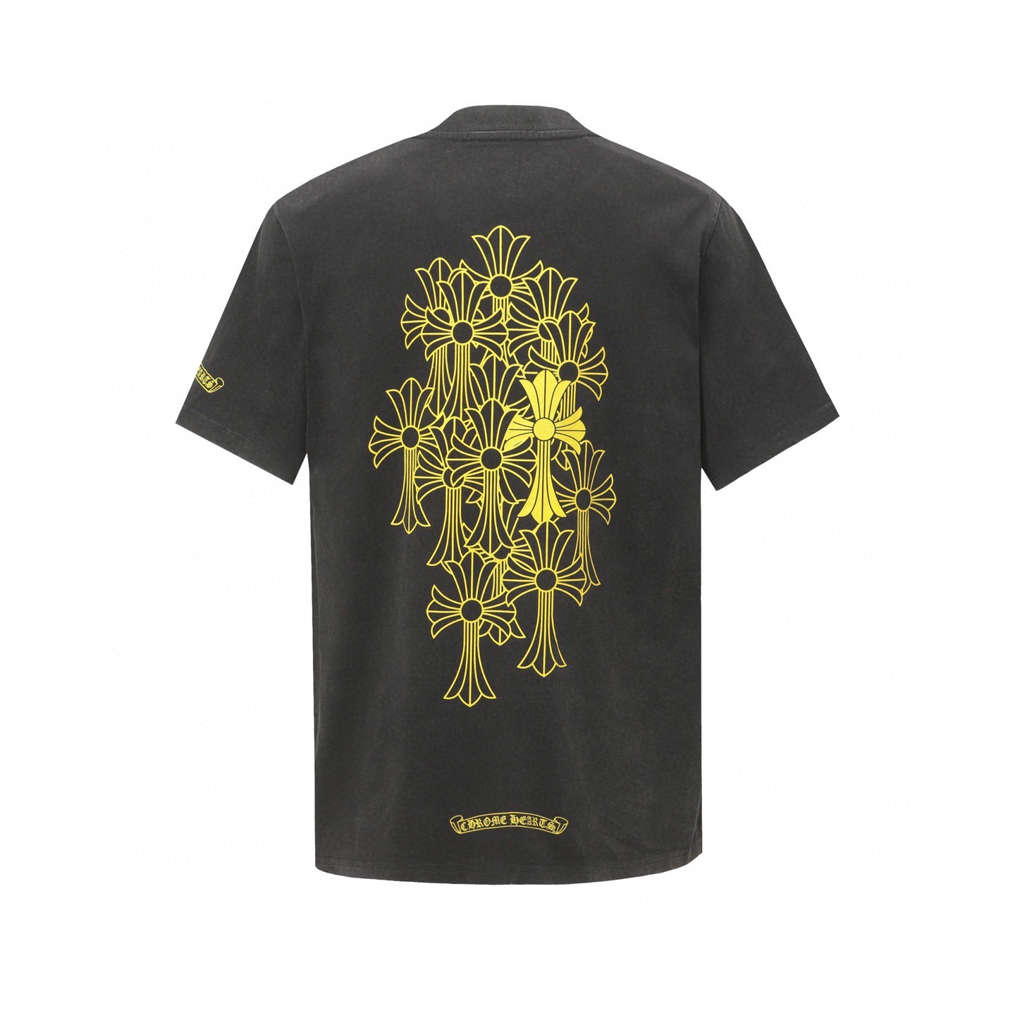 Chrome hearts 25ss black and yellow logo tee