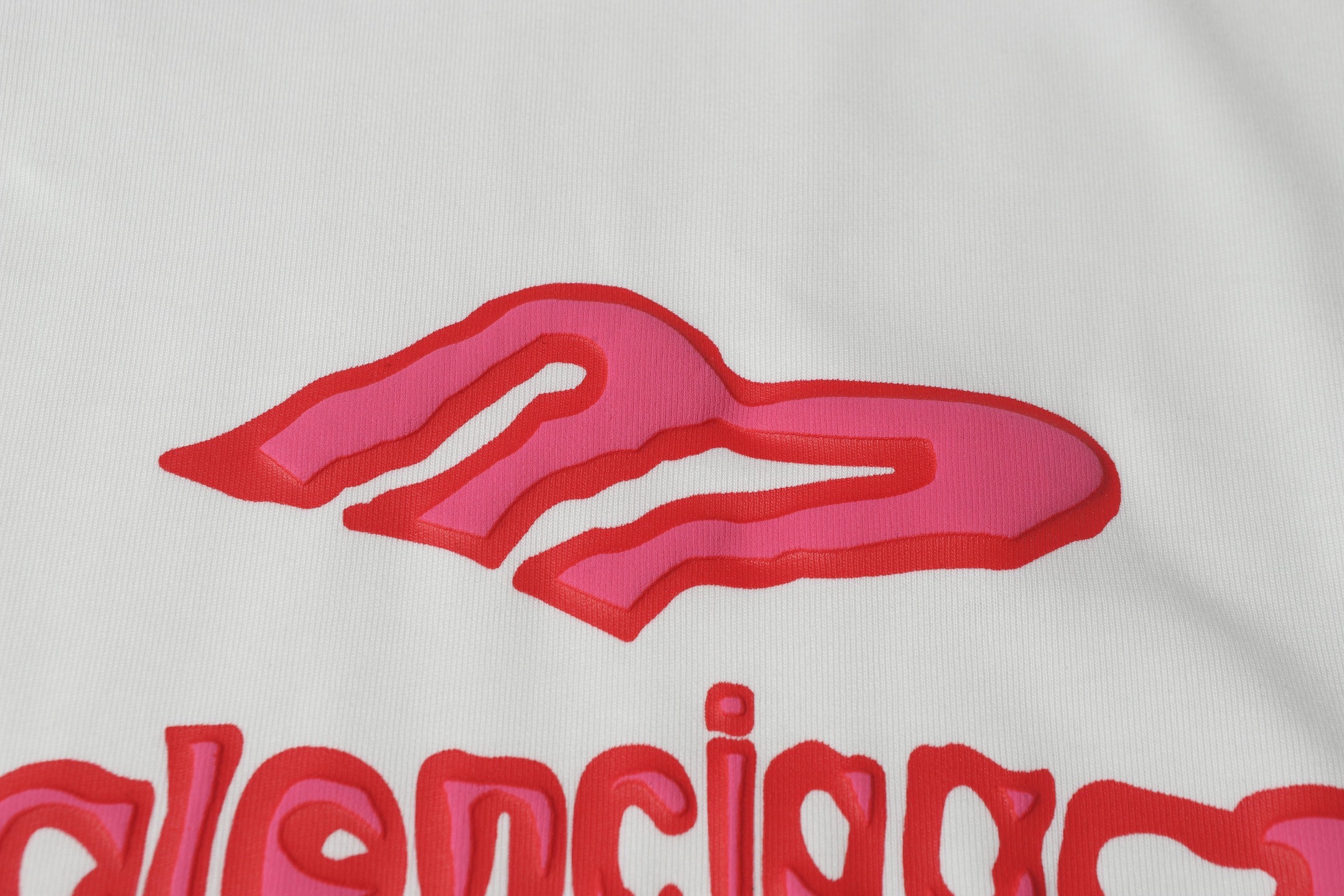 Balenciaga 25SS spring new release foamed print logo tees