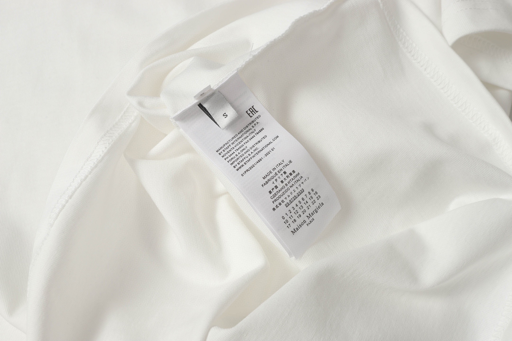 Maison Margiela 25fw graffiti letter round neck tees