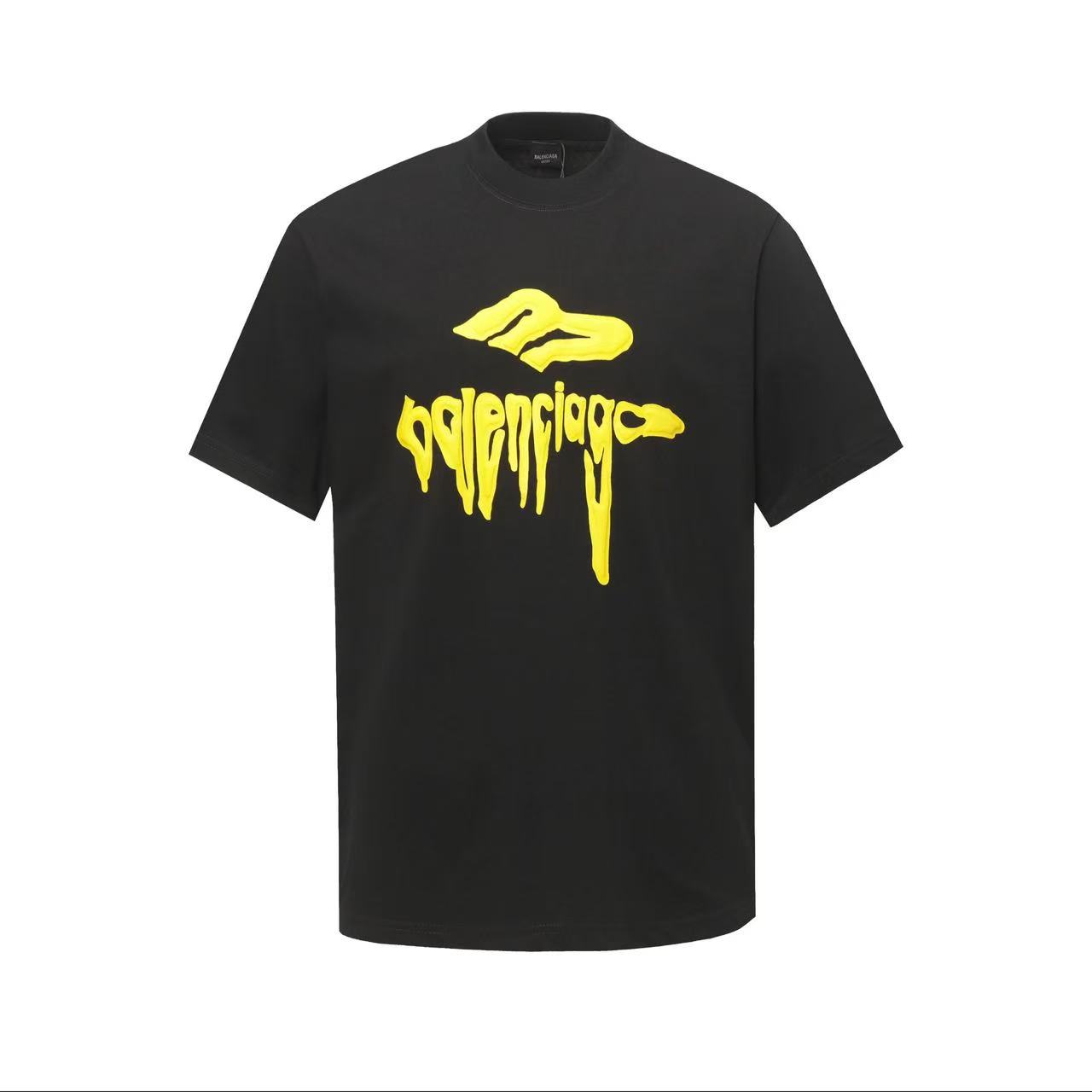 Balenciaga 25SS spring new release foamed print logo tees