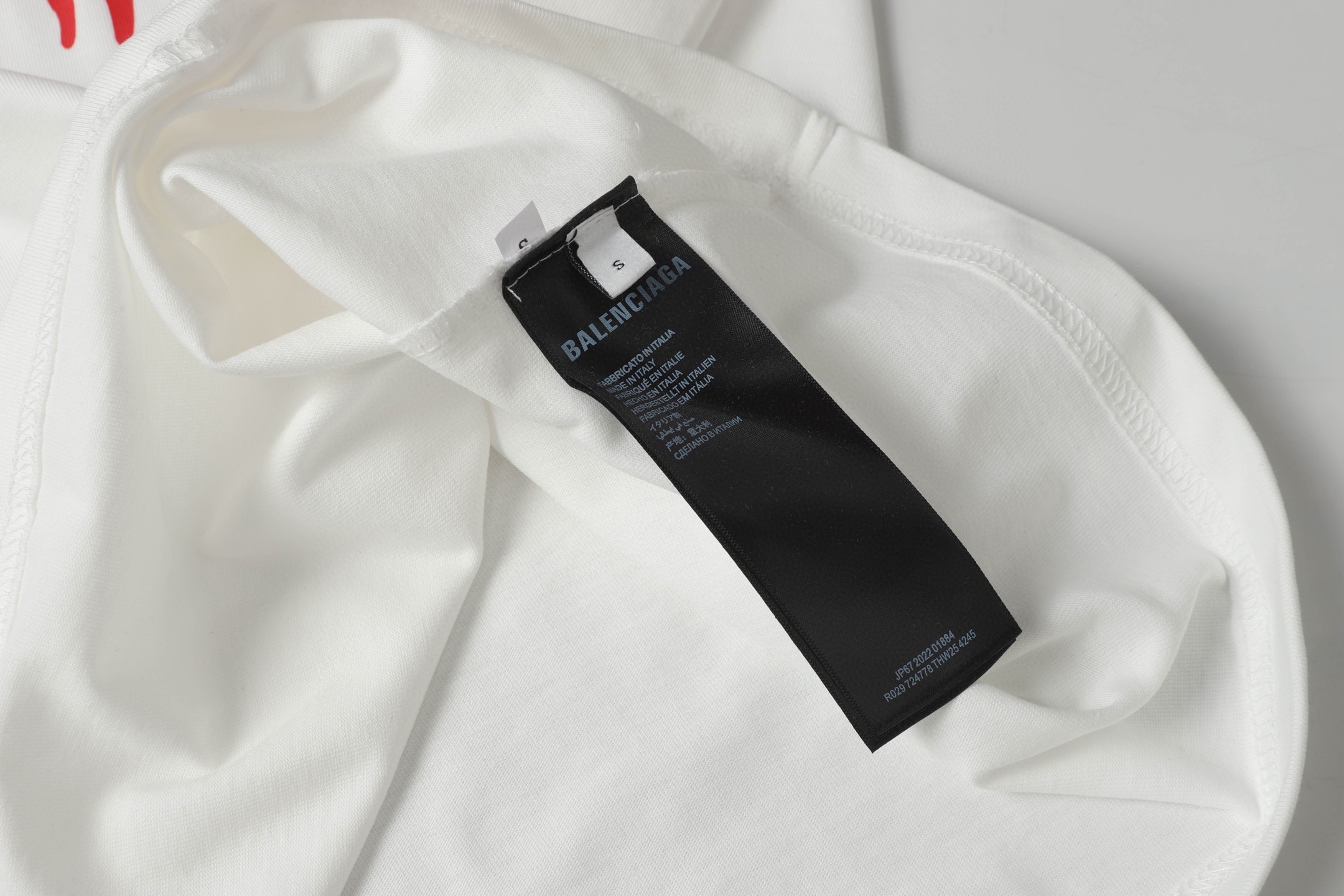 Balenciaga 25SS spring new release foamed print logo tees