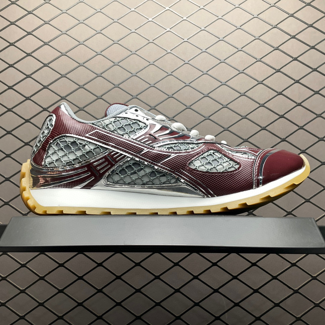 Bottega Veneta Orbit Runner Wine Red Shoes