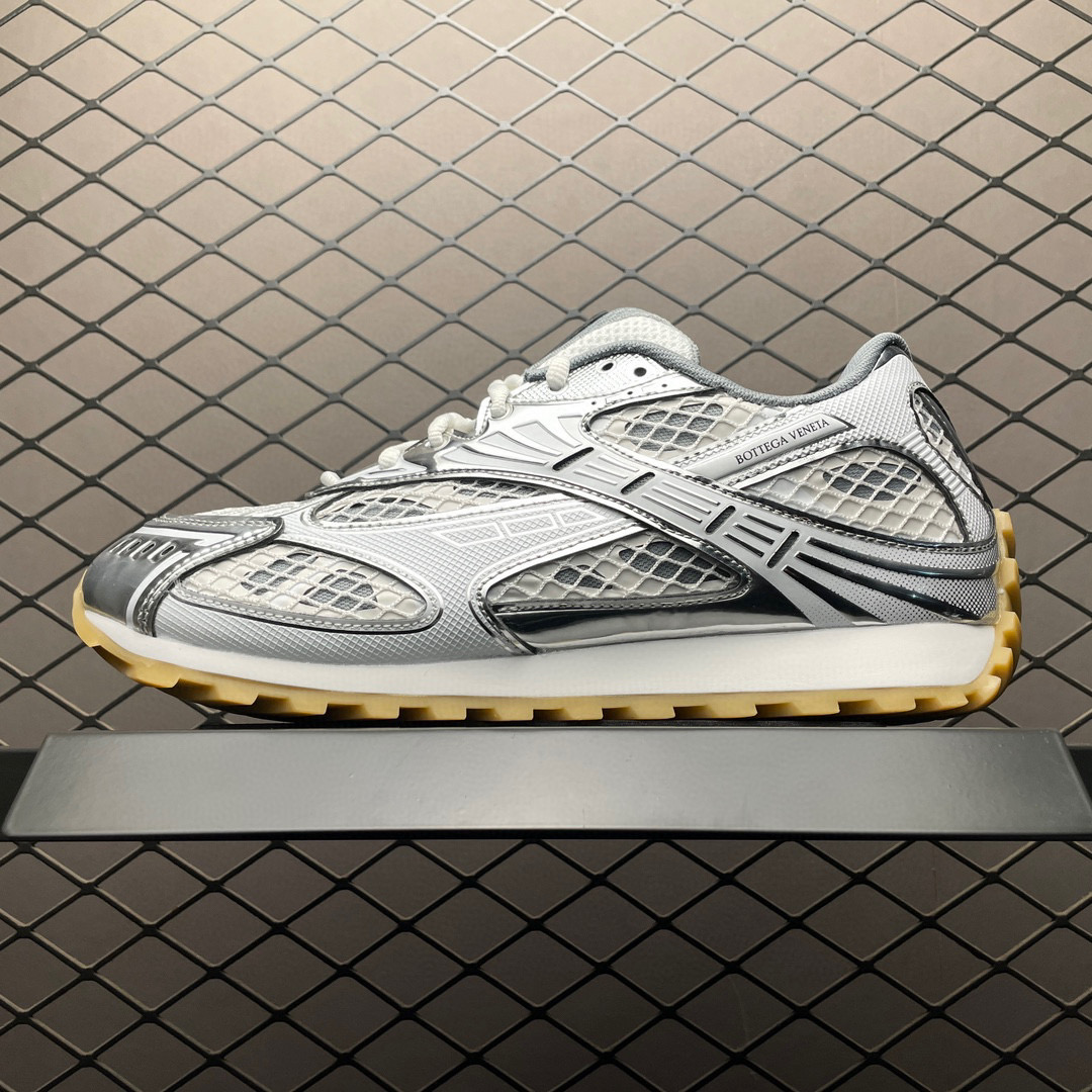 Bottega Veneta Orbit Runner Silver Shoes