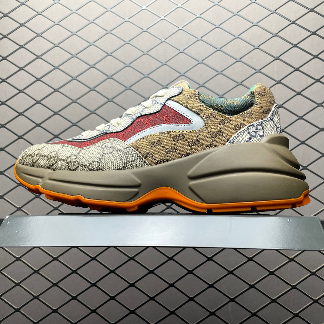 Gucci Rhyton Sneakers Orange Bottom