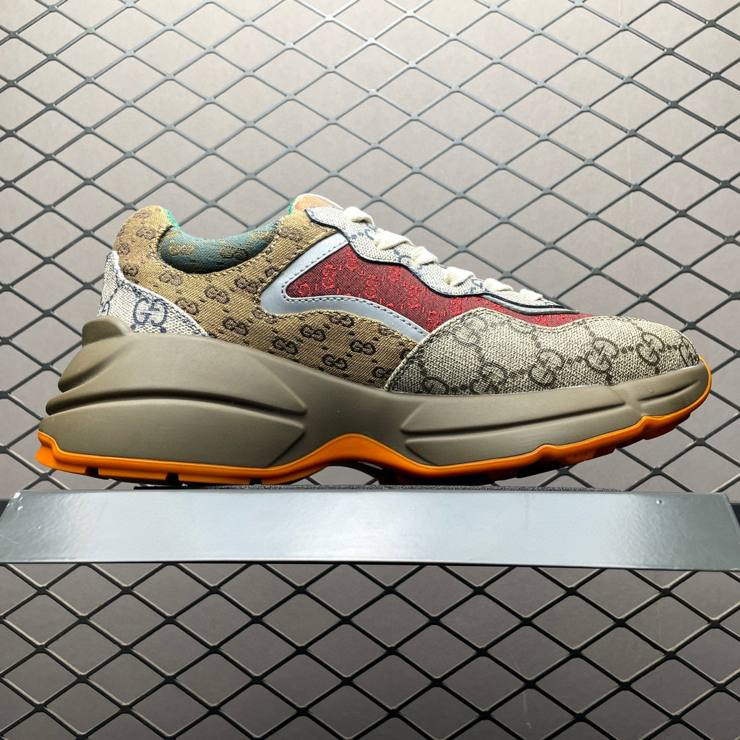 Gucci Rhyton Sneakers Orange Bottom