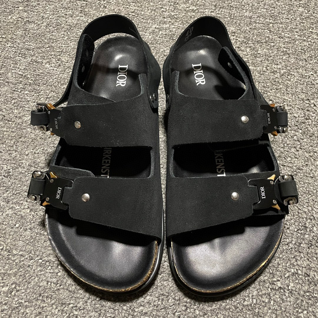 Dior & Birkenstock Summer Shoes Black
