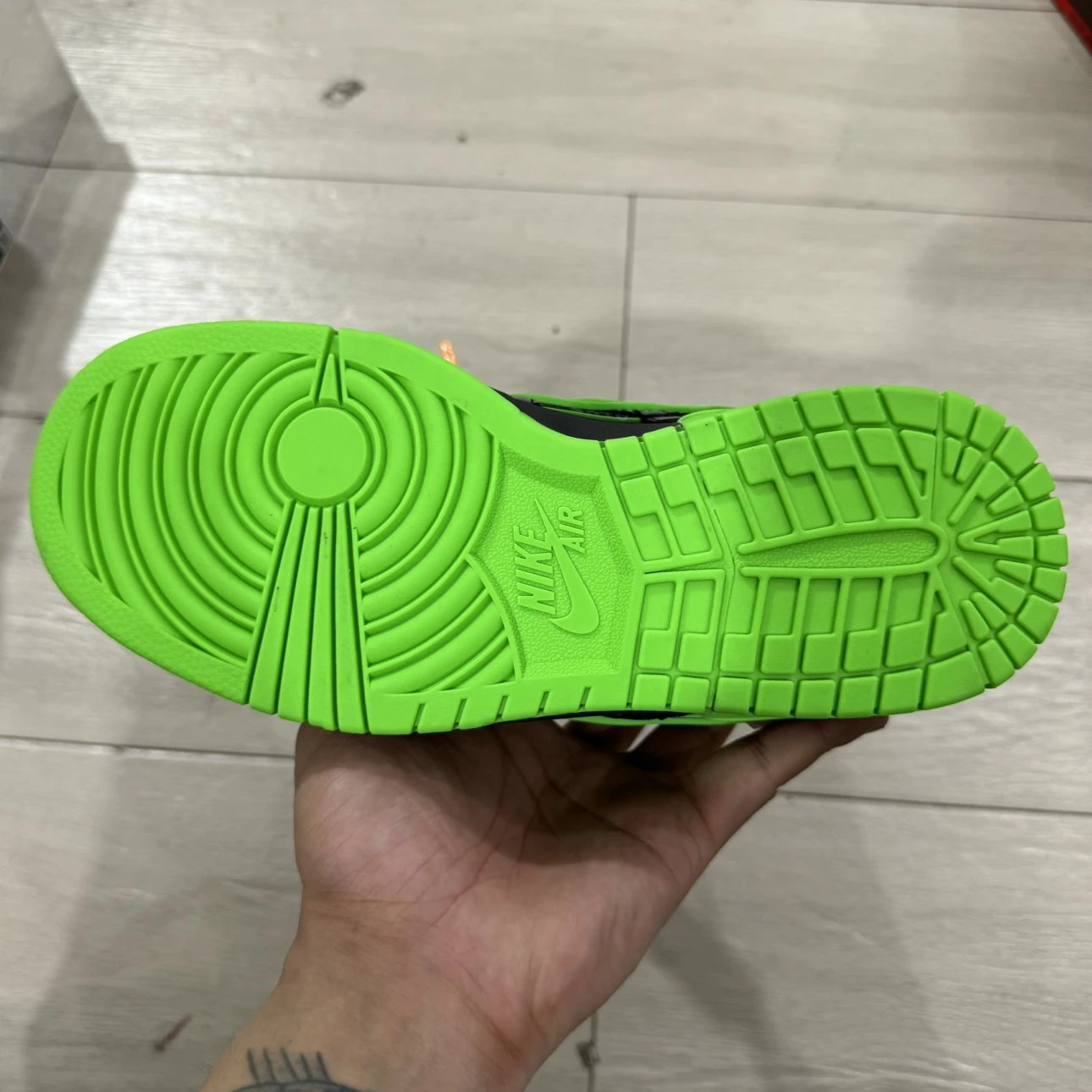 off white & Rubber Dunk Air sneaker Black